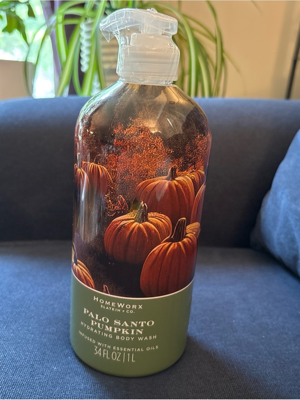 HomeWorx Slatkin Co Palo Santo Pumpkin Hydrating Body Wash 34floz 1 liter sealed